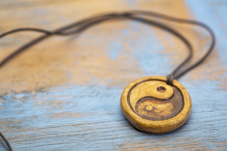Ein Yin- und Yang-Zeichen als Symbol der traditionellen chinesischen Medizin